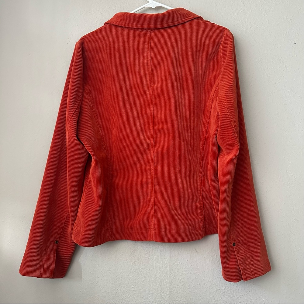 Rust Orange Button Down Corduroy Jacket - image 2